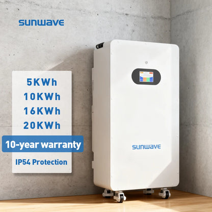 Sunwave Deep Cycle 8000 51.2V 314Ah 16kWh LiFePO4 Battery Home Energy Storage Powerwall LFP Battery with WiFi