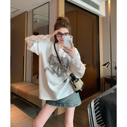 蕾絲拼接上衣