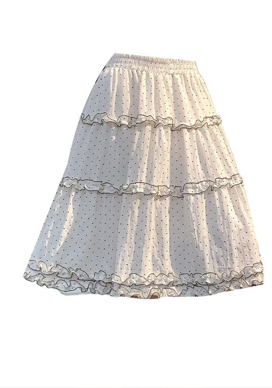 木耳邊波點半裙