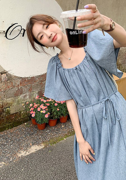 法式牛仔裙