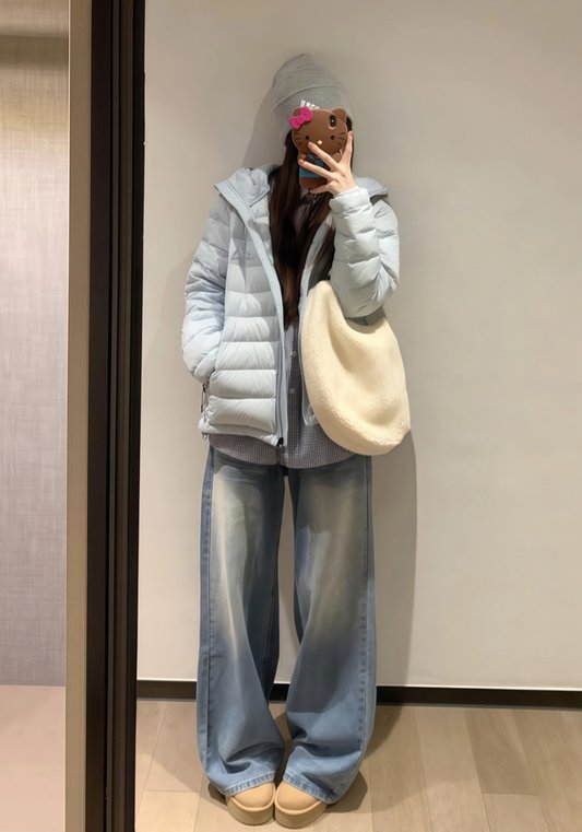 韓系連帽羽絨服