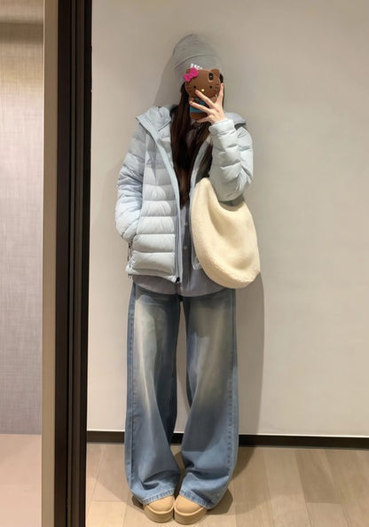 韓系連帽羽絨服