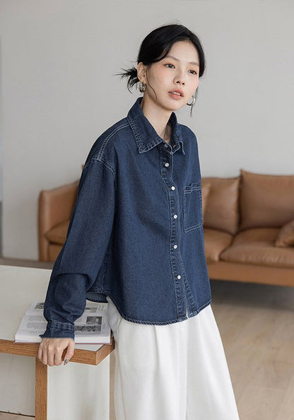 深藍牛仔衫